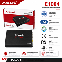 Amplificateur de voiture 4 canaux Classe AB 100W x 4 RMS 1000W de crête haute puissance, pontable 250W x 2, système audio stéréo pour voiture avec amplification des basses et filtre passe-bas (LPF)