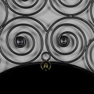 Espejo de pared decorativo de mosaico redondo plateado moderno con color y forma personalizables - Product Image 5