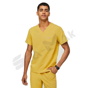 เสื้อโค้ทแล็ปชุดยูนิฟอร์มพยาบาล,ชุดอบผ้าคอตตอนสีแดงกันน้ำได้ใส่ได้ทั้งชายและหญิงสำหรับใส่ทางการแพทย์ - Product Image 2