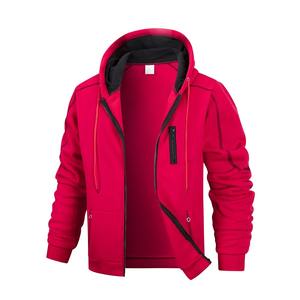 Men's Casual Sports Zipper Hoodie <b>Coat</b> Solid Color Slim Fit <b>Cardigan</b> Sweatshirt Winter Sportswear Jacket in Canvas Material - Product Image 4