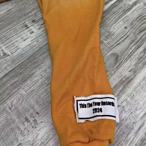 Sudadera con capucha y conjunto corto de chándal de lana de algodón bordado personalizado para hombre, Sudadera con capucha y cremallera lavada con ácido y conjunto corto de chándal - Product Image 5