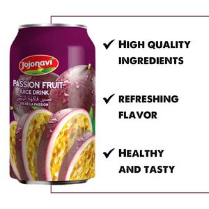 330ml Zumo de maracuyá Jojonavi Fabricante de muestras gratis Proveedor al por mayor Etiqueta privada OEM ODM HALAL KOSHER ISO - Product Image 2