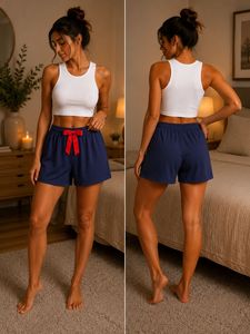 Customizable Women's Viscose <b>Pajama</b> <b>Shorts</b> Wholesale Turkish Manufacturer - Product Image 3