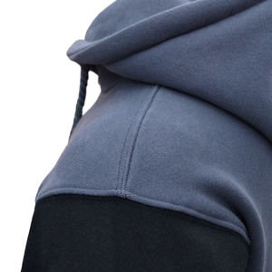 Ensemble sweat à capuche et joggers patchwork personnalisés couleur assortie surdimensionnée survêtement Streetwear décontracté ample sport survêtement pour hommes - Product Image 4