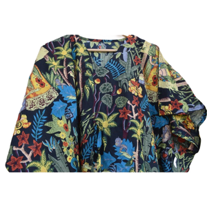 Caftan Robe de nuit en coton à imprimé floral pour femmes - Product Image 5