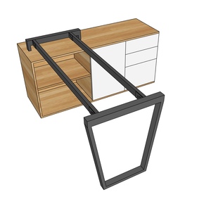 Industrial-Style Heavy Duty Trapez Table and <b>Cabinet</b> Legs-HCTC013 - Product Image 2
