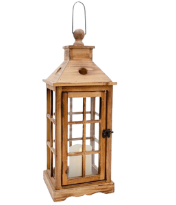 Lanternes de couleur marron en bois de manguier fabriquées à la main utilisées pour la décoration de mariage à la foudre à l'intérieur - Product Image 1