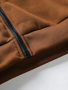 Survêtements pour hommes Color Block Casual Sweats à capuche à manches longues avec fermeture éclair complète et pantalons de survêtement - Product Image 4