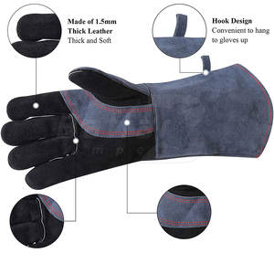 Algodón hecho en guantes de soldadura de alta calidad para hombres desgaste protector guantes de soldadura hombres ropa soldadura algodón - Product Image 6