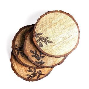 Sous-verres en noyer Sous-verres en bois Cadeaux Sous-verres Décoration de table pour l'exportation - Product Image 3