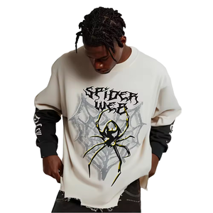 100% coton style américain de haute qualité conception personnalisée impression Logo OEM services surdimensionné graphique lourd unisexe t-shirt - Product Image 4