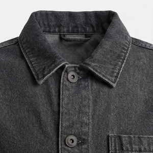 Conjunto de Jeans de Dos Piezas Personalizado, Chaqueta de Mezclilla Gruesa Azul Lavada con Logotipo Bordado para Hombre, Estilo Urbano Moderno - Product Image 4