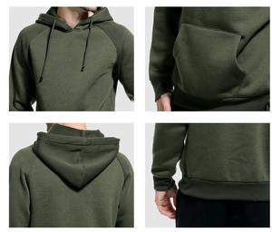 Sweatshirts à capuche d'hiver en polaire Couleur unie Hip Hop Hoody Casual Plus Size Men's Hoodies Pullover Men Hooded for Autumn - Product Image 1