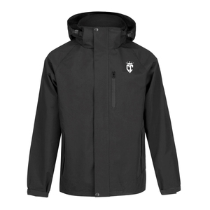 Blouson moto softshell slim fit à capuche pour homme 2026, noir, 100 % polyester, protection hivernale avec armure CE et doublure amovible - Product Image 4