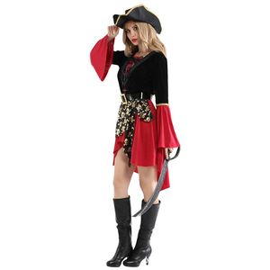 Costume de capitaine pirate des Caraïbes pour femme, déguisement d'Halloween, costume de cosplay, robe gothique fantaisie pour femme - Product Image 6
