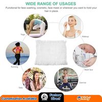 NIDY Bandeau jetable imperméable non tissé élastique à 4 bandes pour soins du visage, personnalisable avec logo, pour femmes et hommes, extensible, pour maquillage et spa