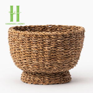 Juego de 2 cestas de algas marinas vintage con forma de cuenco, cesta de almacenamiento de mimbre para exteriores, diseño OEM personalizado hecho a mano en Vietnam - Product Image 2