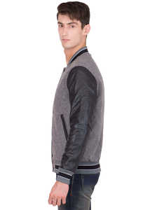 Chaqueta Universitaria de Moda para Hombre, Diseño Nuevo, Algodón y Poliéster, Cierre de Botones, Bolsillos, Chaqueta Universitaria de Béisbol - Product Image 3