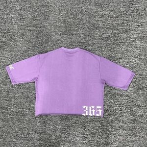 เสื้อยืดเทอร์รี่ทรงโอเวอร์ไซส์สำหรับผู้ชาย แต่งลายปักแบบดิสเทรส ผ้าฝ้าย 100% สไตล์ไฮสตรีท ระบายอากาศได้ดี แห้งเร็ว ปรับแต่งได้ - Product Image 6