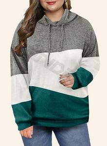 Sweats à capuche athlétiques grande taille pour femmes vêtements de sport pour les activités de plein air entraînement de gymnastique hiver automne printemps-technique lavée à capuche - Product Image 2
