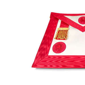 Tablier maçonnique de broderie à la main de quantité en vrac à vendre tablier maçonnique de matériel de qualité supérieure avec ceinture à boucle - Product Image 4