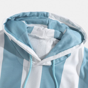 Sweat-shirts à capuche en molleton pour hommes, mélange coton/polyester, coupe-vent, respirant, écologique, style décontracté, contrasté - Vente en gros pour l'hiver - Product Image 3