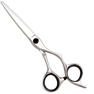 Ciseaux de coiffure professionnels en acier inoxydable à lame tranchante avec repose-doigts et vis réglable - Product Image 1