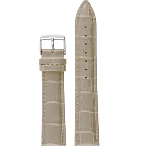 Bracelet unisexe classique en cuir véritable beige 1306 réglable 12-22 mm pour montre connectée et bracelet de montre - Product Image 1