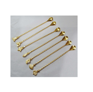 Cuillère de bar en laiton d'excellente qualité, ustensiles de bar personnalisés, couverts de longue taille, cuillère de bar au meilleur prix - Product Image 1