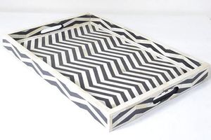 ถาดเสิร์ฟเครื่องดื่มแบบฝังทำมืออุปกรณ์ถาดตกแต่งอาหารผลไม้กาแฟชา - Product Image 2