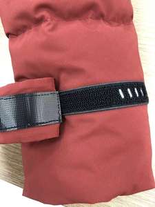 Chaqueta acolchada de nailon a prueba de viento para hombre de High Street, cremallera, granate, decoración personalizada, ropa informal para exteriores, chaquetas largas de manga larga - Product Image 2