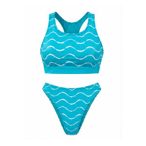 Conjunto de Bikini Moderno de Dos Piezas para Mujer, Traje de Baño con Parte Inferior y Parte Superior a la Moda, Tela Cómoda, Colección para Vacaciones en la Playa y Piscina - Product Image 1