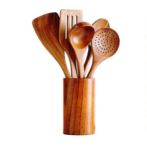 Accesorios de Cocina en Oferta, Juego de Servidores de Ensalada de Acacia, Ecológicos, Aptos para Lavavajillas, Utensilios para Ensalada, Hechos en India - Product Image 4