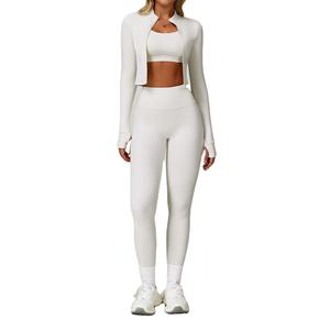 ชุดเซ็ตเสื้อยืดแขนสั้นและกางเกงขาสั้นผ้าแคนวาสสีพื้น 2 ชิ้นสำหรับผู้หญิง สวมใส่สบายๆ ผ้าฝ้าย 100% สำหรับฤดูใบไม้ผลิ/ฤดูร้อน - Product Image 1