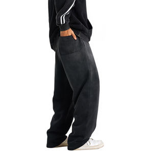 Sweat-shirt sport surdimensionné à fermeture éclair sur le côté, 100% coton, survêtement, personnalisé, unisexe, ample, vintage, délavé, sweat-shirt à demi-zip - Product Image 5