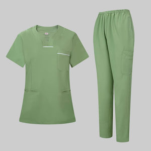Ropa DE TRABAJO DE médico unisex-Scrubs para mascotas Hospital Enfermeras Salón de belleza Bata quirúrgica Top de manga corta Scrub - Product Image 4