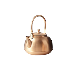 Hervidor de café hecho a mano, redondo, de cobre, para calentar el té y café - Product Image 4