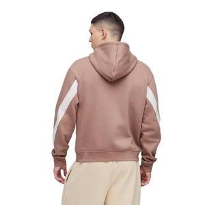 เสื้อฮู้ดดี้ผู้ชายแบบยูนิเซ็กซ์ ผ้าฝ้าย 100% ทรงโอเวอร์ไซส์ ดีไซน์เรียบง่าย พร้อมโลโก้ปัก 3 มิติ ล้างสีแบบสโตนวอช ด้านหน้า - Product Image 4