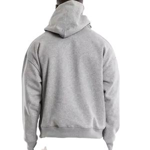 Sudadera con Capucha Extra Grande de Algodón Grueso de Alta Calidad, Lisa, Sin Cordones, Unisex, con Logotipo Personalizado, Talla Grande para Hombre - Product Image 4