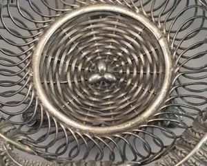 Panier Panier pour mariage maille panier de travail couleur argent Design Unique meilleur panier panier cadeaux en métal fournitures de fête décoratives - Product Image 2