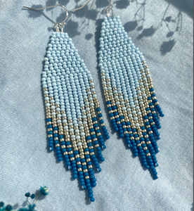 Fringe <b>Tassel</b> <b>Earrings</b> - Gold - Long - Product Image 2