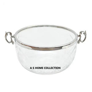 Nickel Plated Finished Hand Hammered Round Shape Decorative Golden Brass Lotus Flower Branch <b>Serving</b> Centerpiece <b>Bowl</b> - Product Image 5