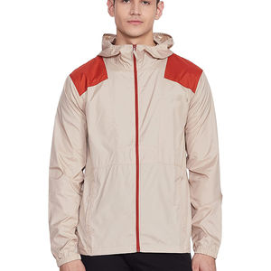 Veste imperméable unisexe de haute qualité à motif uni pour homme avec fermeture éclair, style décontracté pour le camping, veste de pluie - Product Image 1