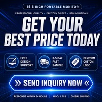 Moniteur portable IPS 15,6 pouces 1080p avec écran USB C et support réglable à 90 degrés pour téléphone portable et jeux