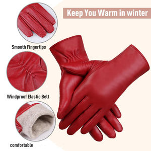 2025 gros cuir mode gants respirant produit Ultra doux au toucher cuir mode gants pour femmes - Product Image 3