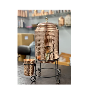 Dispensador de agua de cobre, diseño hecho a mano para almacenamiento de agua natural, dispensadores de bebidas calientes martillados de cobre - Product Image 2