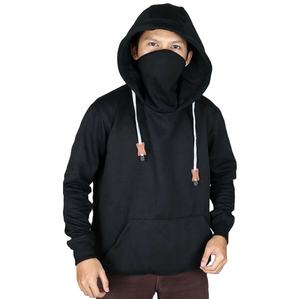 Sweat à capuche avec trous pour les yeux en coton polaire idéal pour les vêtements de rue derniers styles de créateurs de mode sweat à capuche Ninja respirant - Product Image 1