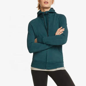 Sweat-shirts à capuche pour femmes, coupe classique, fermeture éclair, en vente, coton, matière personnalisée, sweat-shirts d'hiver pour femmes - Product Image 3