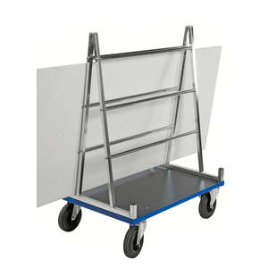 OEM Customizable <b>Four</b>-<b>Wheel</b> Electro-Galvanized Panel <b>Trolley</b> KM08400 Industrial Metal and Rubber Structure for Storage - Product Image 1
