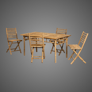 Chaise pliante en bambou Design traditionnel Cuisine et extérieur Matériau naturel écologique - Product Image 6